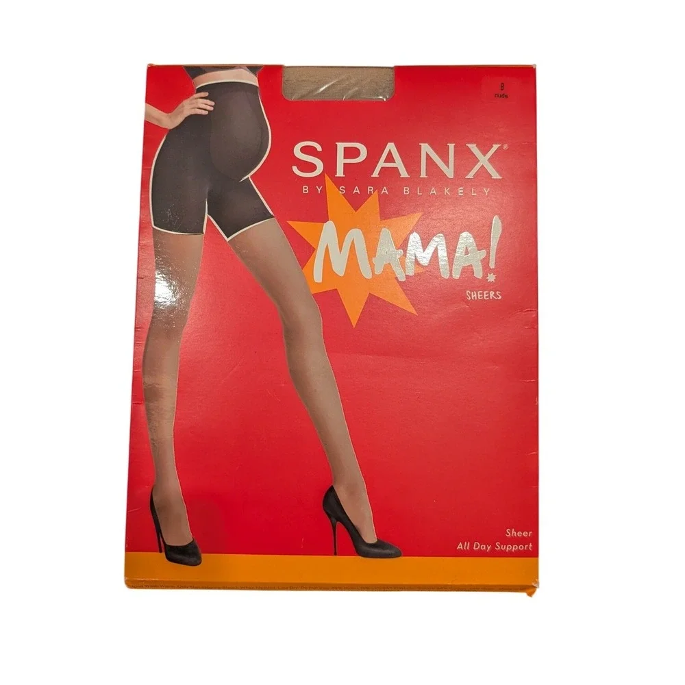 Spanx Mama Sheers Maternity Full Length Pantyhose Nude Size B Support Shapewear